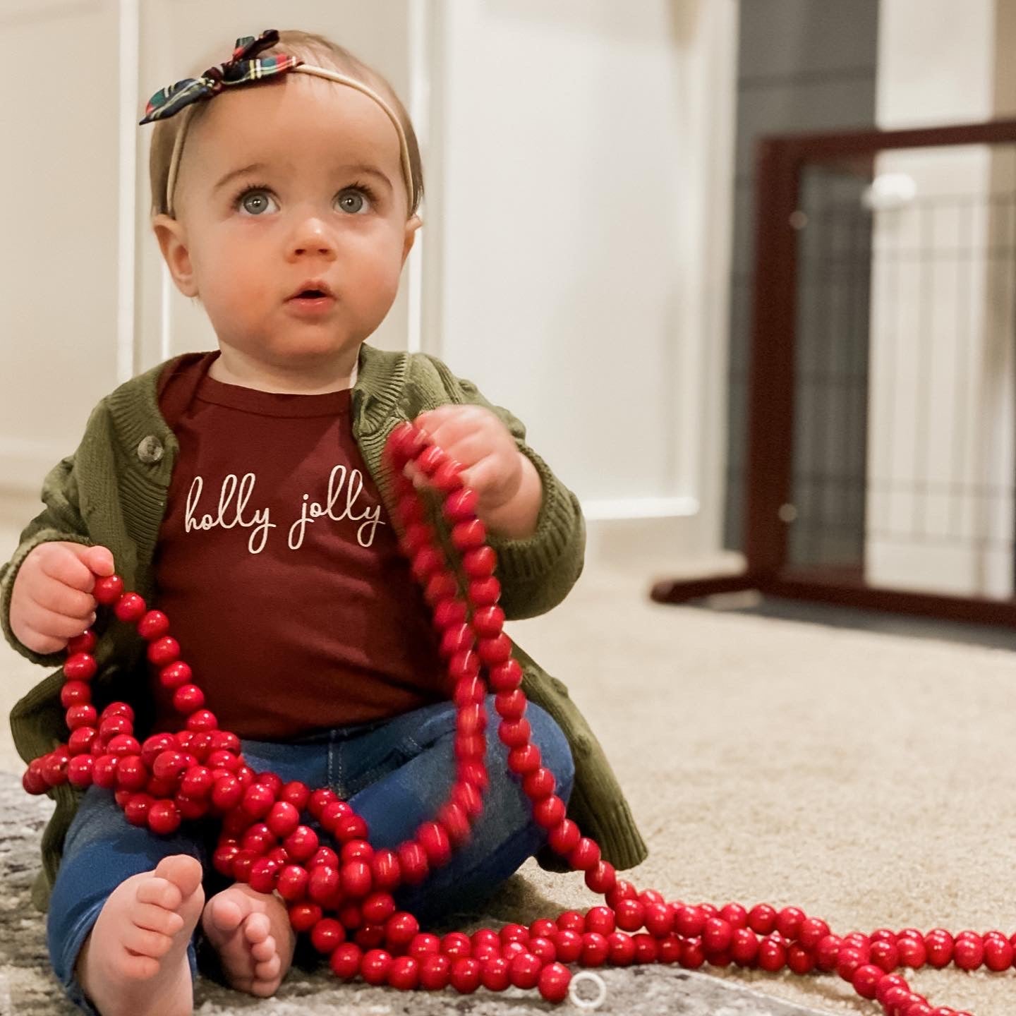 Holly Jolly Onesie and Toddler Tee