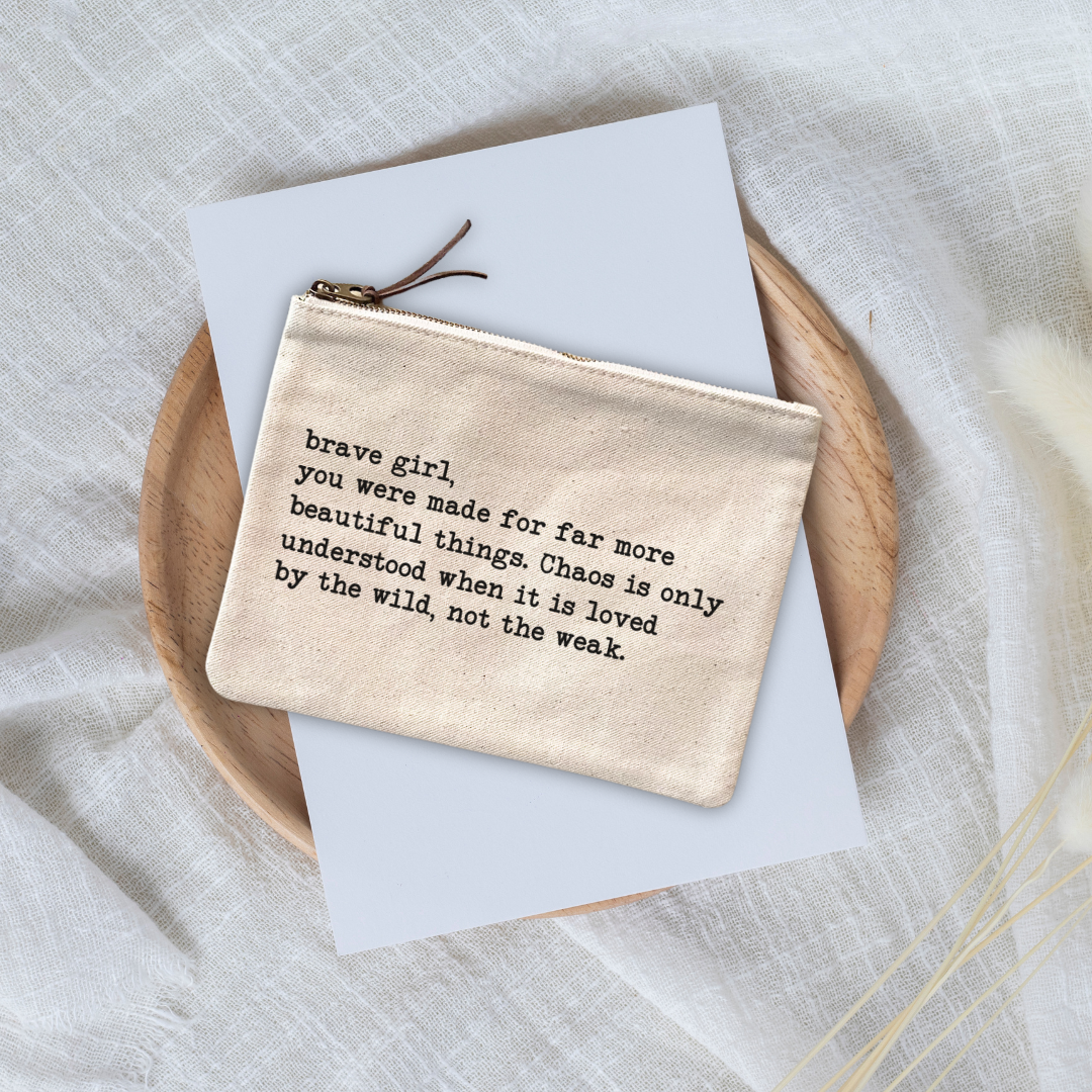 Brave Girl Canvas Pouch