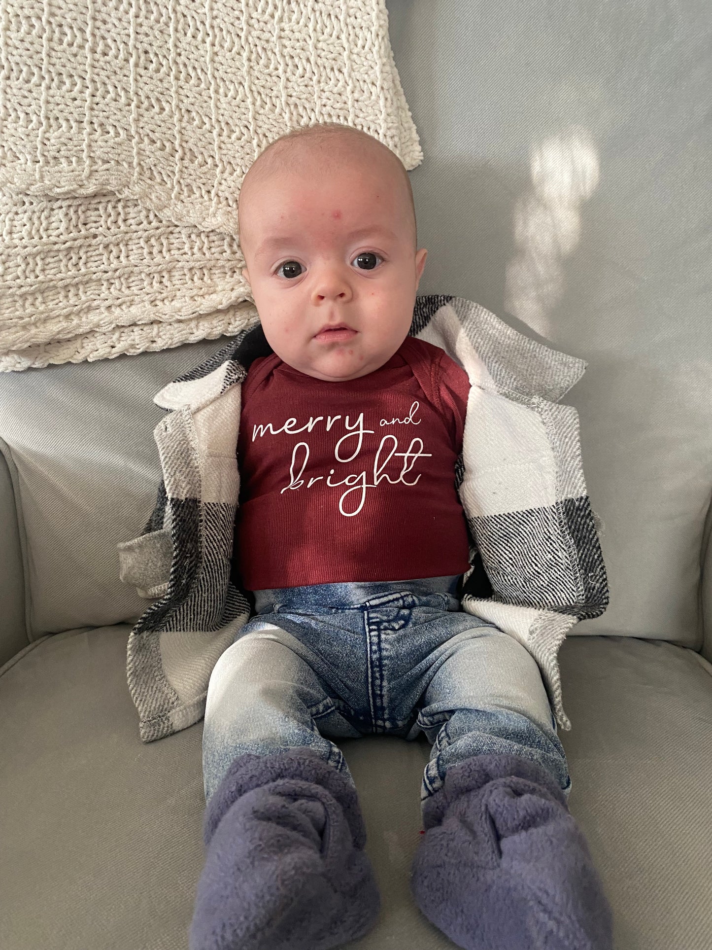 Merry and Bright Onesie and Toddler Tee