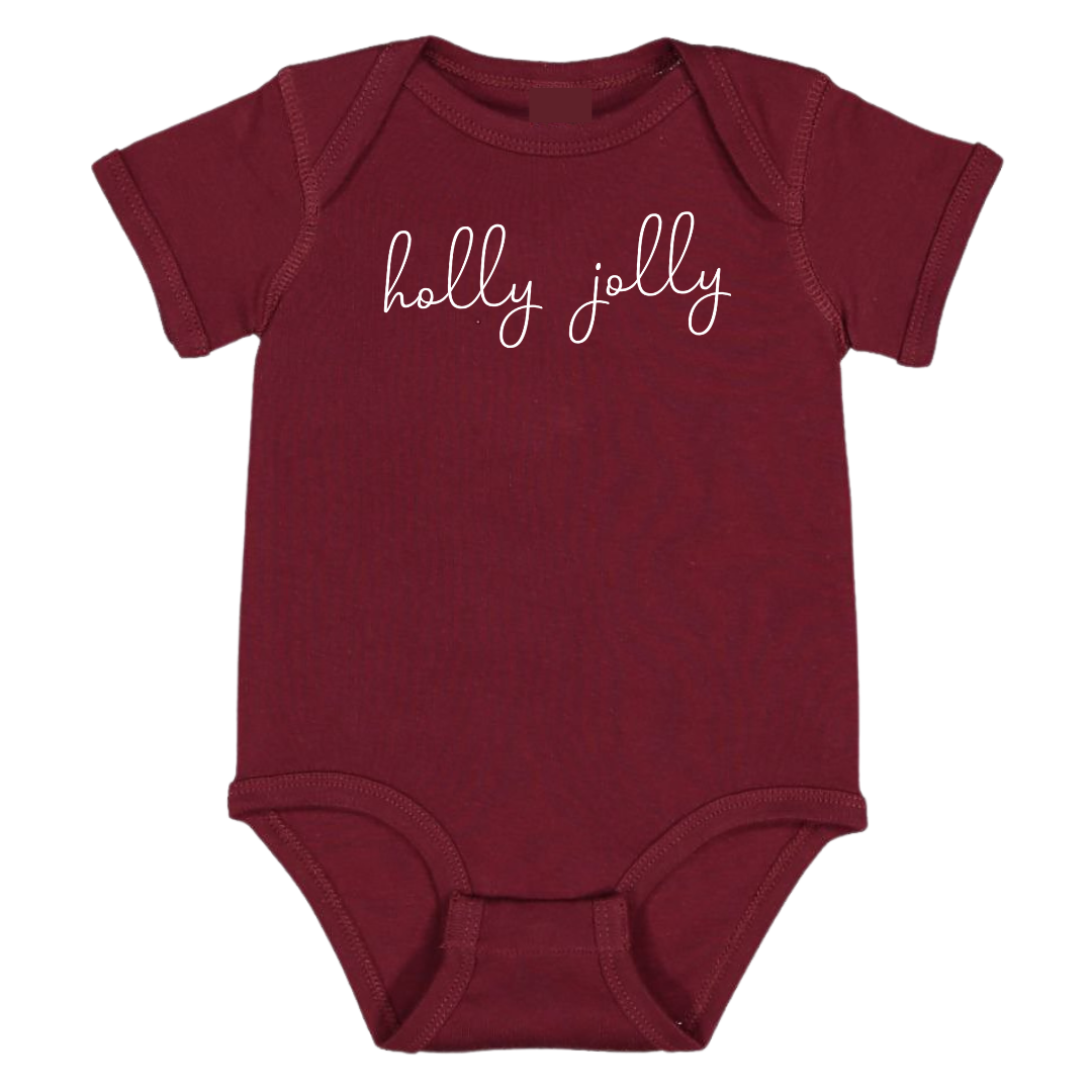 Holly Jolly Onesie and Toddler Tee