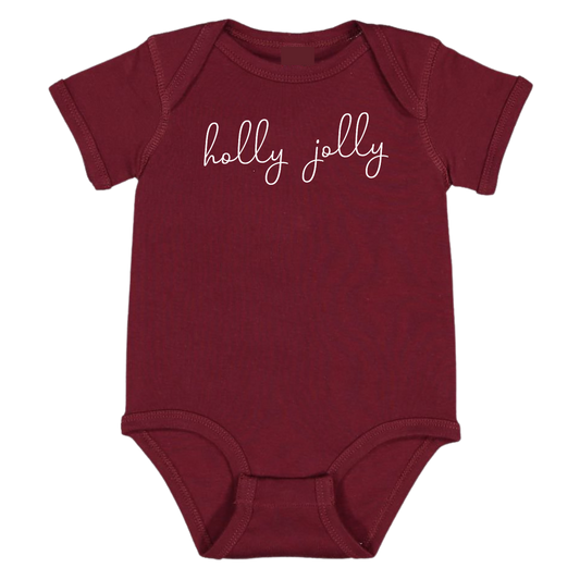 Holly Jolly Onesie and Toddler Tee