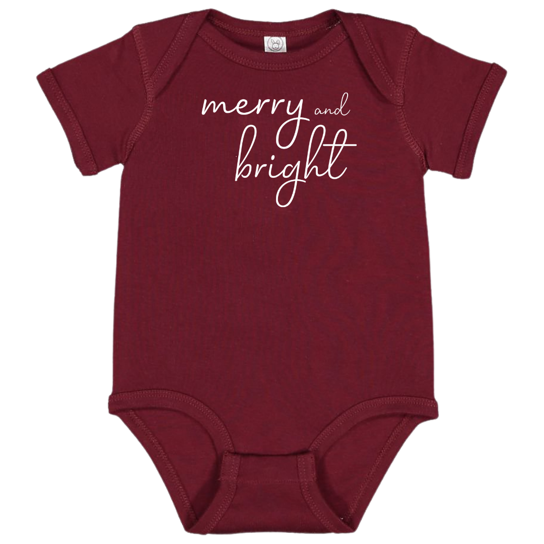 Merry and Bright Onesie and Toddler Tee