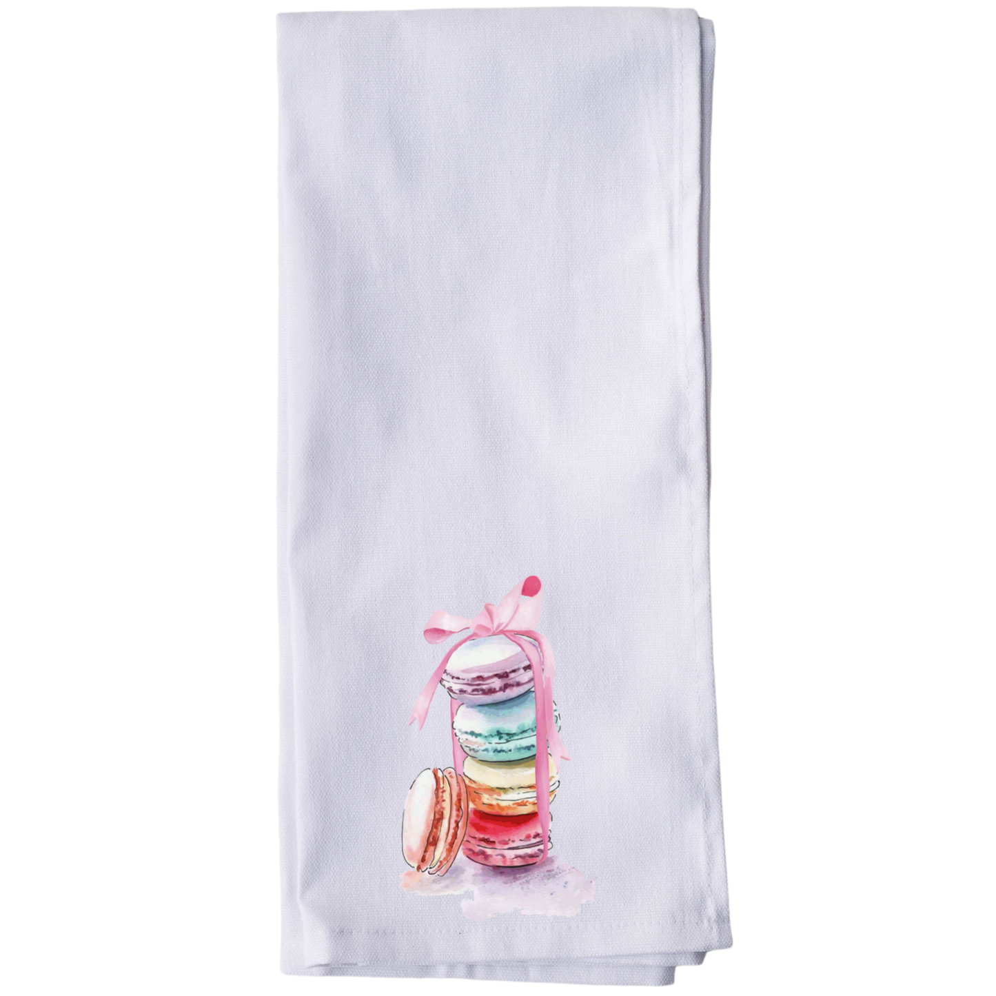 Watercolor Macarons Tea Towel